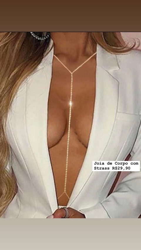Joia de Corpo com Strass