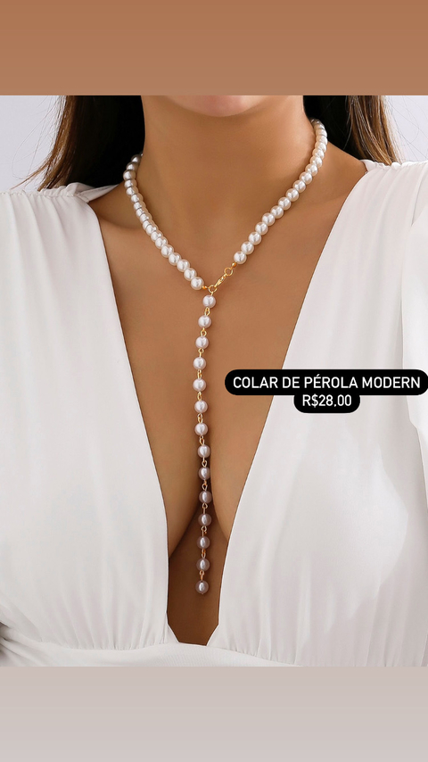 Colar de Pérola Modern