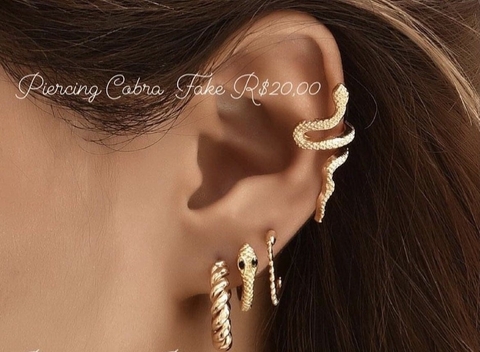 Piercing cobra fake (pressão)