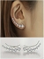Brinco Ear Cuff de Strass Prata