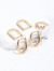 Conjunto de Brinco e Pirncing dourado com strass na internet