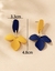 Brinco Flor Azul e Amarelo - comprar online