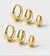 Trio de Argolinhas Dourada - comprar online