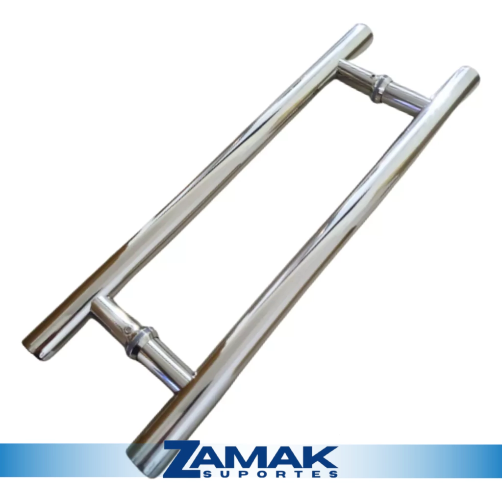 Puxador 40cm Tubular Aço Inox 304 Portas de Madeira