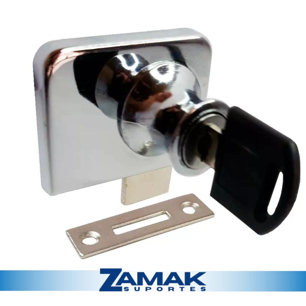 Fechadura Dupla para Portas de Armário / Vitrine
