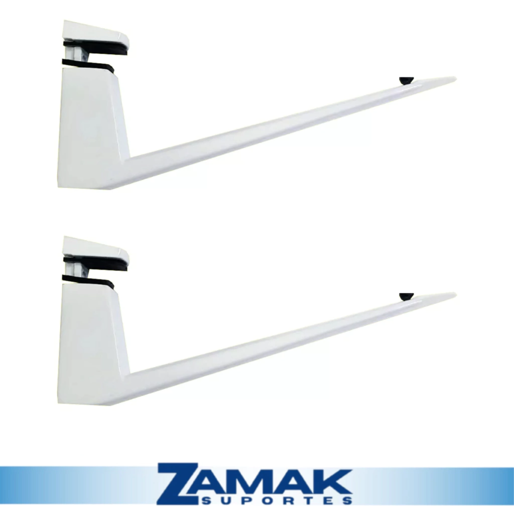 Suporte Prateleira Omega Branco (2 Unidades)
