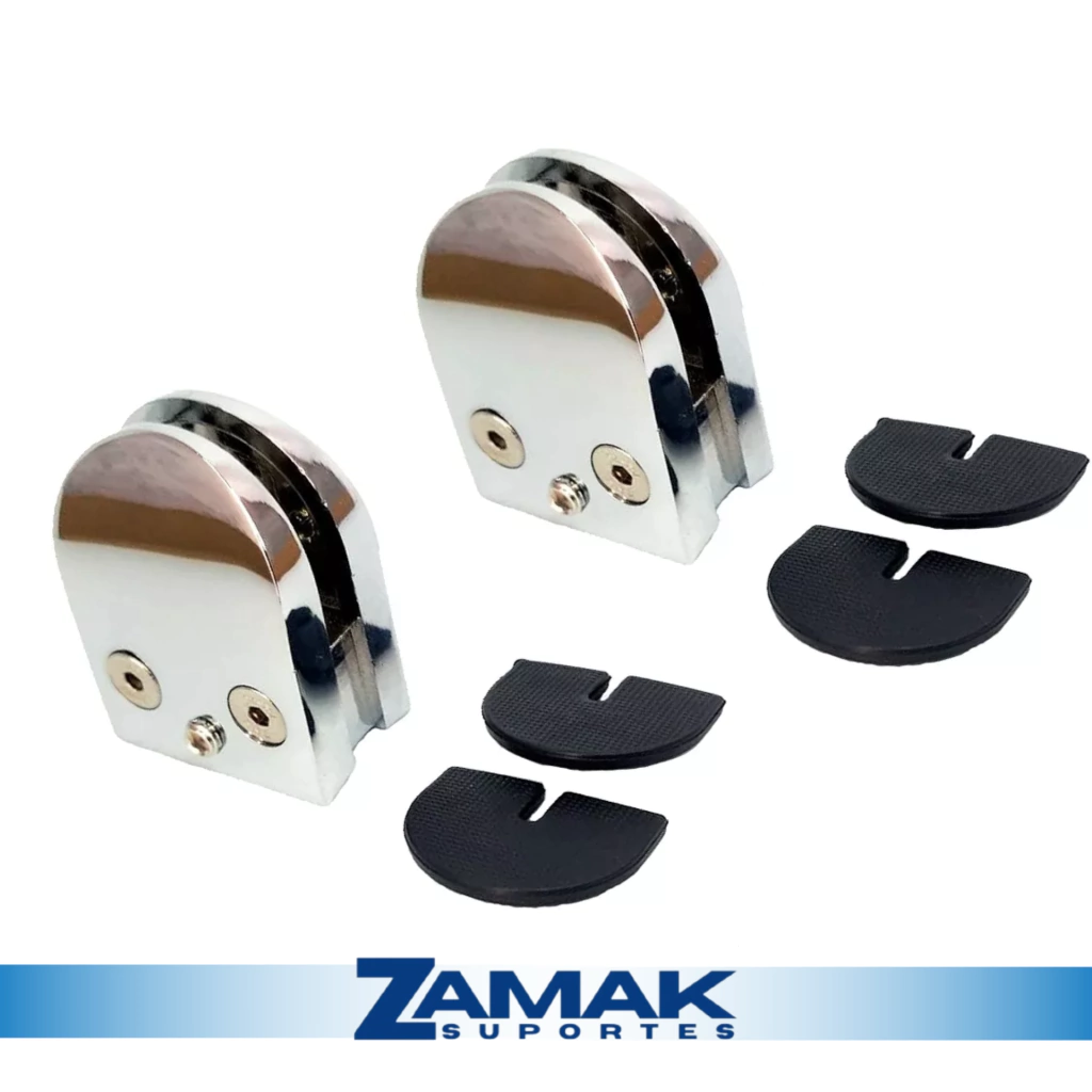 Presilha para Vidros Oval para Tubo ( 2 Unidades)