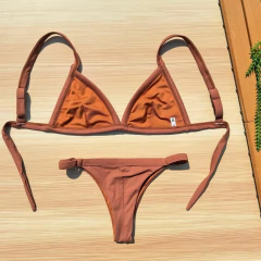 Biquíni Júlia Marrom Claro - comprar online