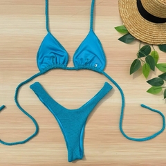 Biquíni Cortininha Azul Tiffany - comprar online