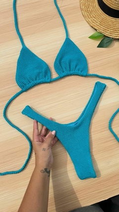 Biquíni Cortininha Azul Tiffany