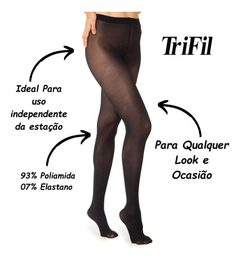 Kit 3 Meia Calça Fio 40 Opaca Denier Moda Feminina Elegância - comprar online