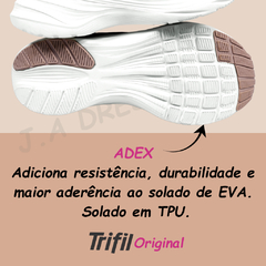 Tênis Feminino Trifil Esportivo Caminhada Corrida Leve Confortável Academia Casual Sola TPU/EVA - loja online