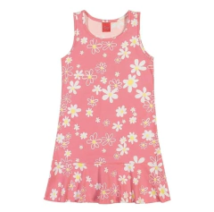 Vestido Infantil Menina Floral Rosa - Elian