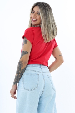 Imagem do Camiseta t-shirt Blusa feminina lisa 100% Algodão