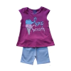 Conjunto Verão Infantil Feminino Menina Love Cream