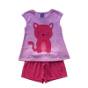 Conjunto Verão Infantil Feminino Menina Gatinho