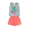 Conjunto Com Blusa Regata E Shorts Cacau Kids Cactos