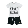 Conjunto Com Camiseta E Bermuda Cacau Kids Play Game
