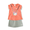 Conjunto Com Blusa E Shorts Saia Cacau Kids
