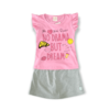 Conjunto Com Blusa E Shorts Saia Cacau Kids