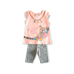 Conjunto Kely Kety Blusa Manga Curta + Bermuda