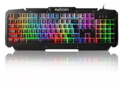 TECLADO GAMER DE METAL COM ILUMINACAO DE LED EXBOM BK-G200 002508 - comprar online