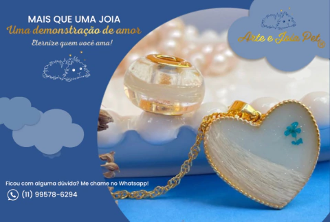 Banner de Arte e Joia Pet - Joia Afetiva Pet, Maternidade, Eternização, Joia Exclusiva, Joia Personalizada, Semijoias e Prata 925 