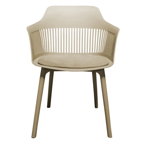 Cadeira Interlocutor Fixa OTTAWA Polipropileno cor Fendi