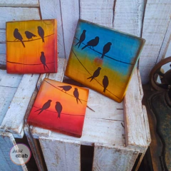 Trio Pássaros Silhuetas - loja online