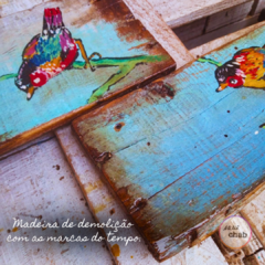 Duo Pássaros Vintage - Atelie Chab - Produtos exclusivos com design e elegância