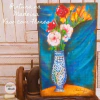 Pintura na Madeira- Vaso com Flores