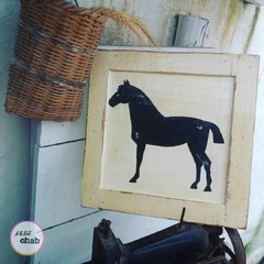 Quadro Cavalo- Moldura - Atelie Chab - Produtos exclusivos com design e elegância