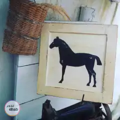 Quadro Cavalo- Moldura - Atelie Chab - Produtos exclusivos com design e elegância