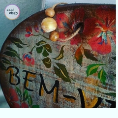 Imagem do Placa Bem-vindo - Floral