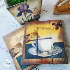 Trio Quadrinhos Café - Atelie Chab - Produtos exclusivos com design e elegância