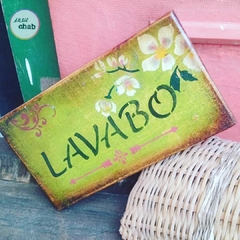 Placa Lavabo Verde na internet