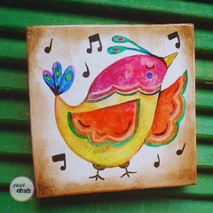 Quadro Passarinhos Felizes-03 - loja online