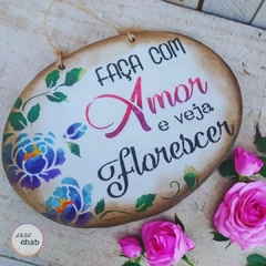 Placa Com Amor - comprar online