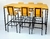 mesa alta bistrô industrial com 6 banquetas altas indsutrial ferro e madeira conjunto mesa e banco