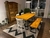 conjunto mesa e banco industrial ferro madeira conjunto sala de jantar