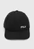 Gorra negra de running con logo blanco de FILA