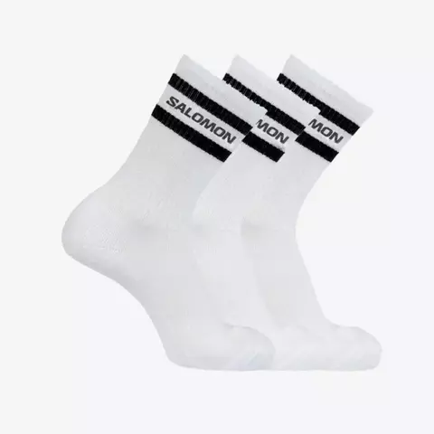 Tripack de medias Salomon caña media blancas