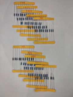 Kit X 100 Resistencias Metal Film 1% 1/4w 10 Valores X 10un. - comprar online