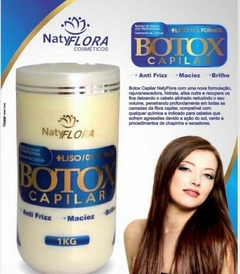 Botox capilar sem formol natyflora 1kg alisa hidrata nutre cabelo alinhado reduz o volume