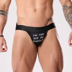 Cueca jockstrap fetiche preta tallyta moda apimentada