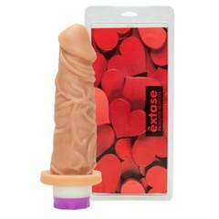 prótese com vibrador interno e veias salientes 15,4 x 4cm êxtase - loja online