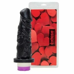 prótese com vibrador interno e veias salientes 15,4 x 4cm êxtase