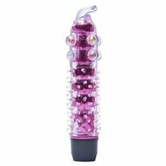 Vibrador com esferas estimuladoras translucido - Profana Sex Shop