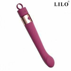 VIBRADOR DUPLO COM LÍNGUA ESTIMULADORA 20 VIBRAÇÕES LILO - Profana Sex Shop