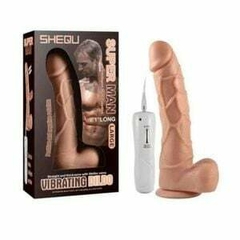 Prótese realística com rotação vibro e ventosa vibe toys
